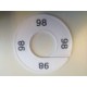 Maatring 9 cm wit/zw 98 
